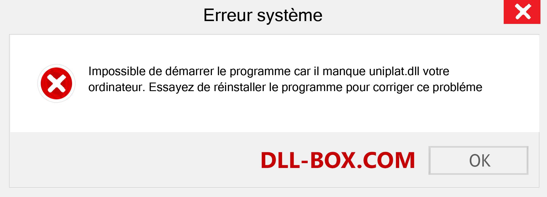 Le fichier uniplat.dll est manquant ?. Télécharger pour Windows 7, 8, 10 - Correction de l'erreur manquante uniplat dll sur Windows, photos, images